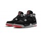 Perfectkicks Air Jordans 4 Bred BLACK/CEMENT  GREY BLACK 308497 060 Shoes