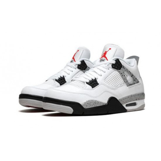 Perfectkicks Air Jordans 4 White Cement WHITE 840606 192 Shoes