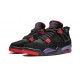Perfectkicks Air Jordans 4 Retro Raptors BLACK/COURT PURPLE BLACK AQ3816 056 Shoes