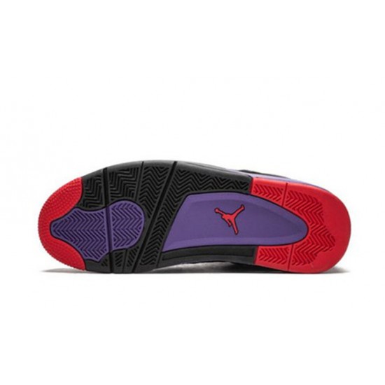 Perfectkicks Air Jordans 4 Retro Raptors BLACK/COURT PURPLE BLACK AQ3816 056 Shoes