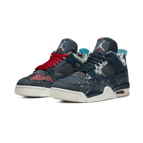 Perfectkicks Air Jordans 4 Sashiko DEEP OCEAN CW0898 400 Shoes