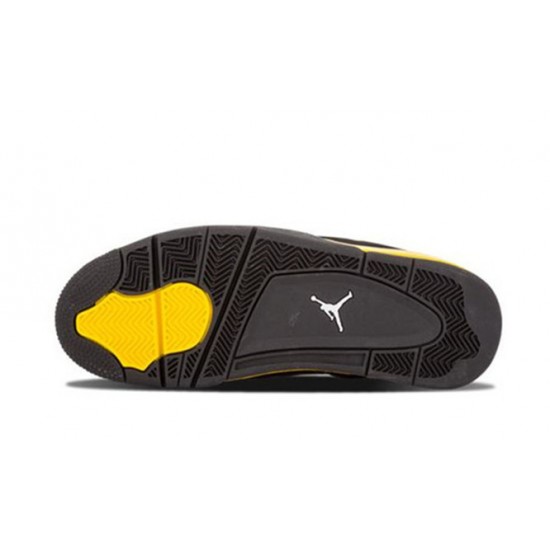 Perfectkicks Air Jordans 4 Thunder BLACK 308497 008 Shoes