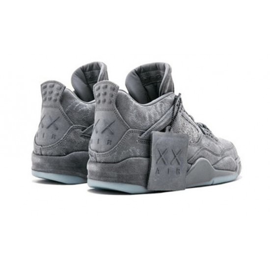 Perfectkicks Air Jordans 4 X KAWS Gray COOL GREY COOL GREY 930155 003 Shoes