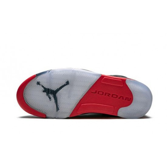 Perfectkicks Air Jordans 5 Satin Bred NOIR/UNIVERSITE ROUGE NOIR 136027 006 Shoes
