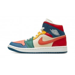 Nike Air Jordan 1 Mid SE Multi-Color Womens DN3738-400 Shoes