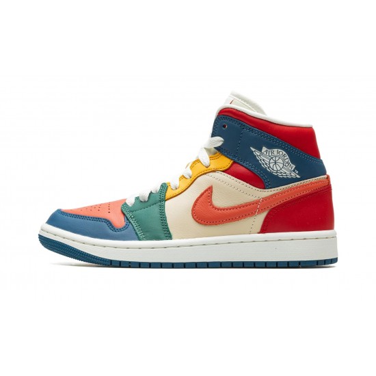 Nike Air Jordan 1 Mid SE Multi-Color Womens DN3738-400 Shoes