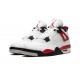 Nike Air Jordan 4 White Red Cement Mens DH6927-161 Shoes