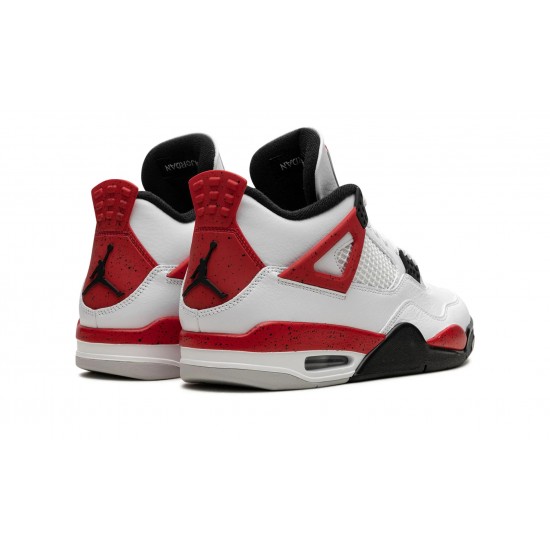 Nike Air Jordan 4 White Red Cement Mens DH6927-161 Shoes