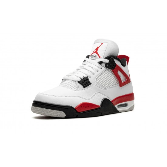 Nike Air Jordan 4 White Red Cement Mens DH6927-161 Shoes